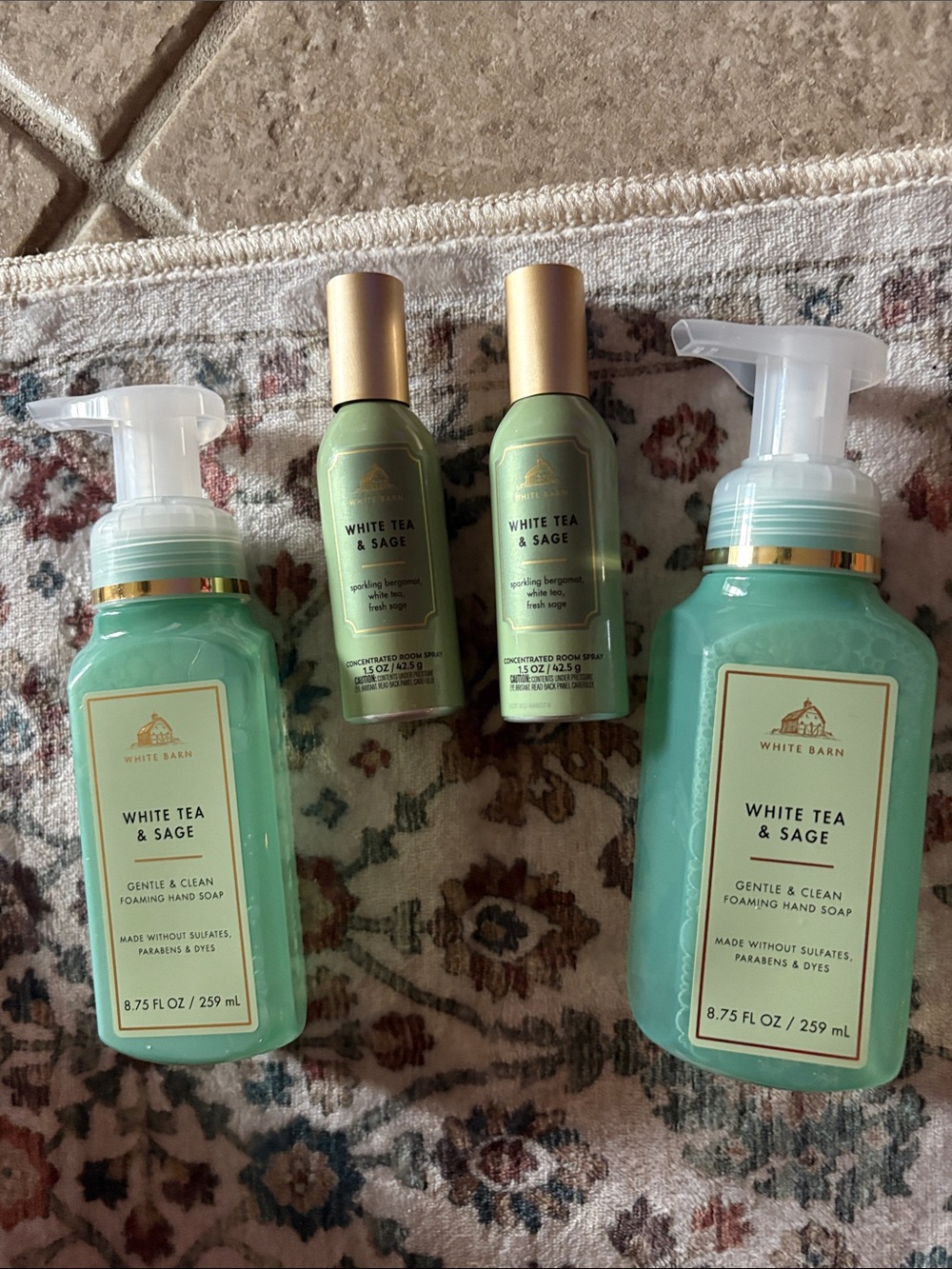 Nwt Bundle of White Tea & Sage Hand Soaps & Room Sprays